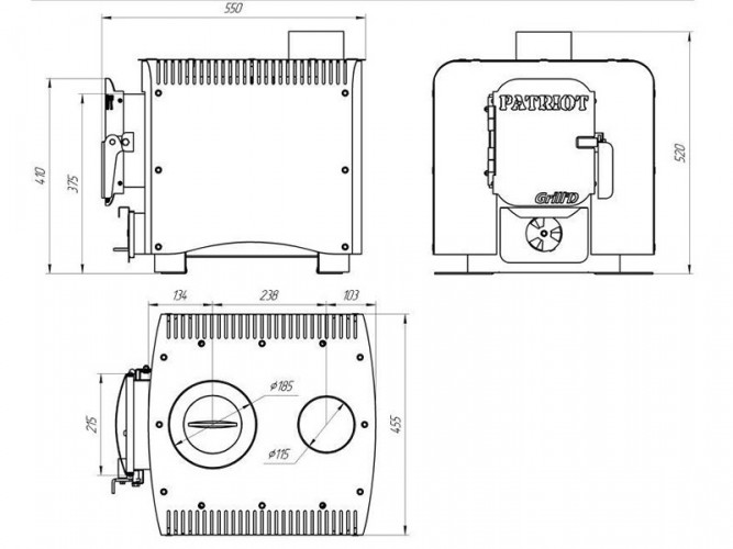 Печь длительного горения Grill’D Patriot 200 в Нижнем Новгороде