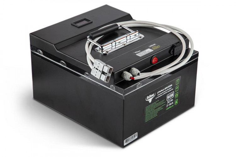 Тяговый железо-фосфатный аккумулятор RuTrike LiFePO4 60V32Ah (50А) в Нижнем Новгороде