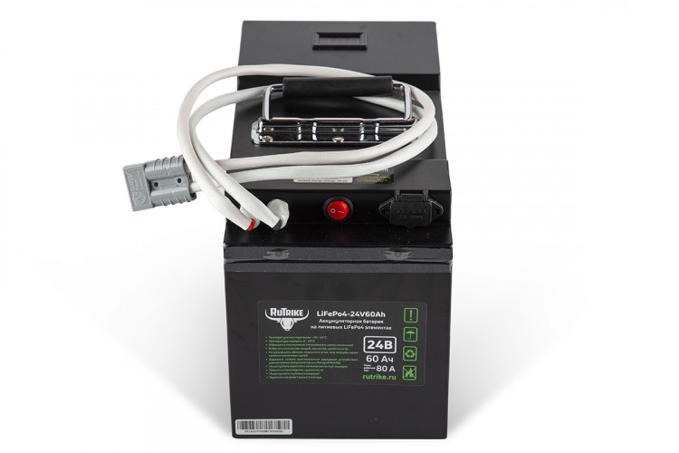Тяговый железо-фосфатный аккумулятор RuTrike LiFePO4 60V48Ah (60А) в Нижнем Новгороде