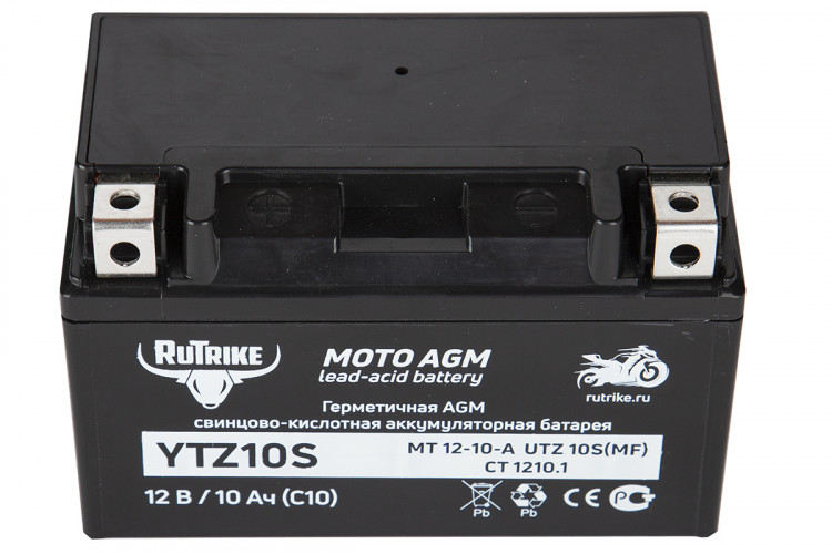 Аккумулятор стартерный для мототехники Rutrike YTZ10S (12V/10Ah) в Нижнем Новгороде