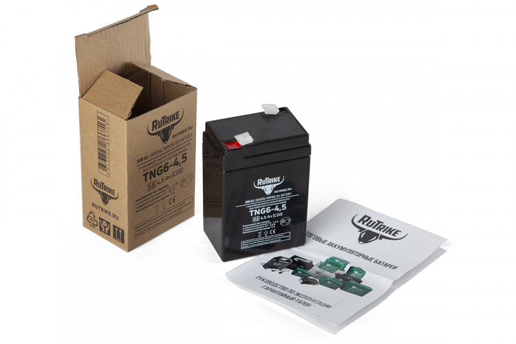 Тяговый гелевый аккумулятор RuTrike TNG 6-4,5 (6V4,5A/H C20) в Нижнем Новгороде
