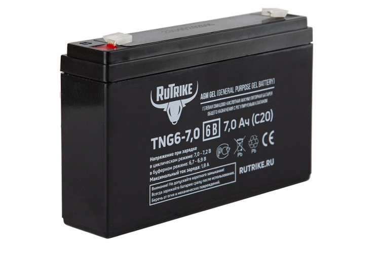 Тяговый гелевый аккумулятор RuTrike TNG 6-7.0 (6V7.0 A/H C20) в Нижнем Новгороде