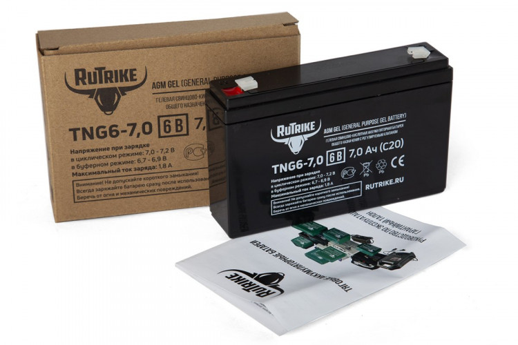 Тяговый гелевый аккумулятор RuTrike TNG 6-7.0 (6V7.0 A/H C20) в Нижнем Новгороде