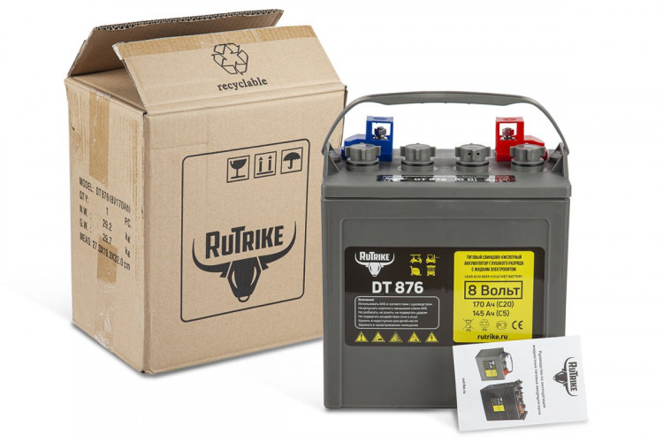 Тяговый аккумулятор RuTrike WET DT876 (T-875) 8V120A/H C3 в Нижнем Новгороде