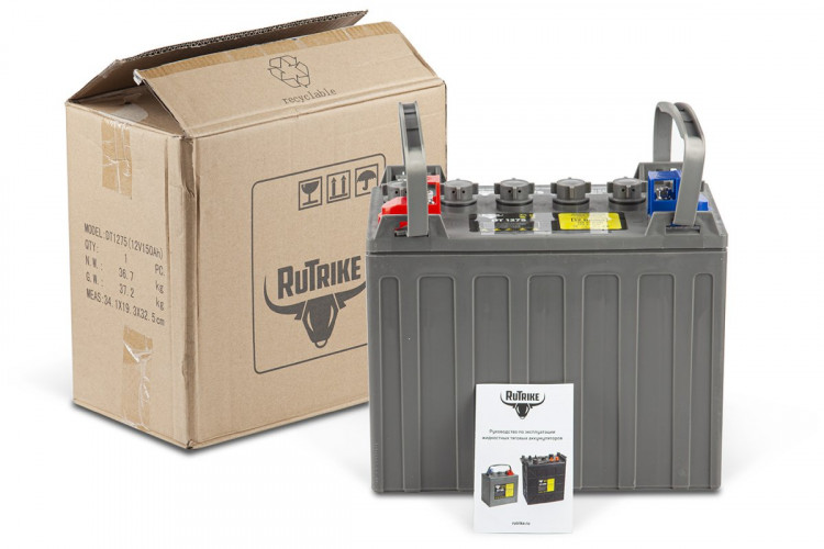 Тяговый аккумулятор RuTrike WET DT1275 (T1275) 12V100A/H C3 в Нижнем Новгороде
