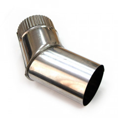 Колено дымохода d90, угол 45° Колено дымохода d90, угол 45°