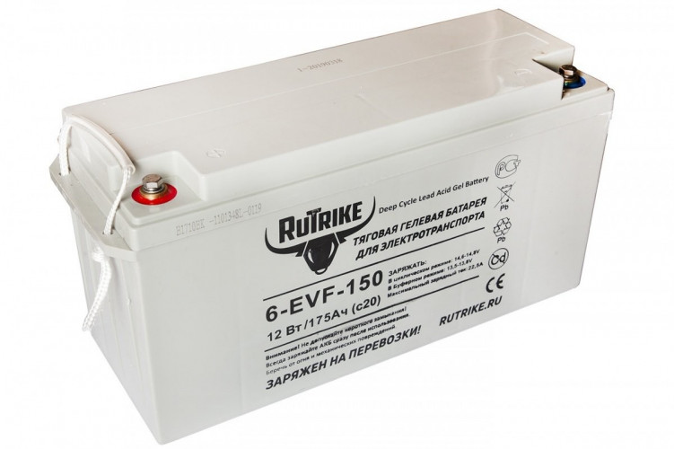 Тяговый гелевый аккумулятор RuTrike 6-EVF-150A (12V150A/H C3) в Нижнем Новгороде