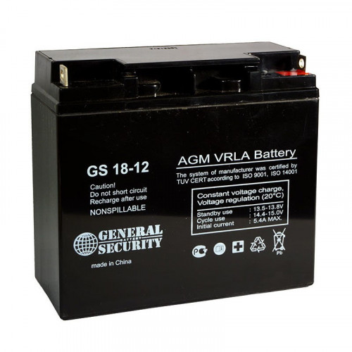 Аккумулятор General Security GS 12-18 L Kl (12 В, 18 Ач) в Нижнем Новгороде