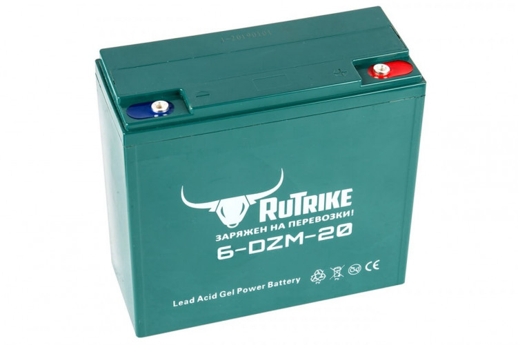 Тяговый гелевый аккумулятор RuTrike 6-DZF-20 (12V20A/H C2) в Нижнем Новгороде