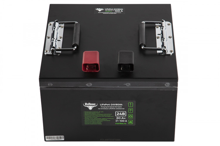Тяговый железо-фосфатный аккумулятор RuTrike LiFePO4 24V80Ah (100A) в Нижнем Новгороде