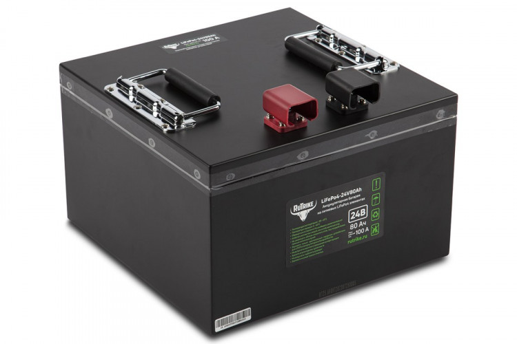 Тяговый железо-фосфатный аккумулятор RuTrike LiFePO4 24V80Ah (100A) в Нижнем Новгороде