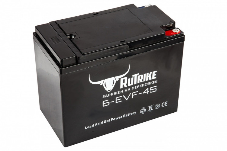 Тяговый гелевый аккумулятор RuTrike 6-EVF-45 (12V45A/H C3) в Нижнем Новгороде