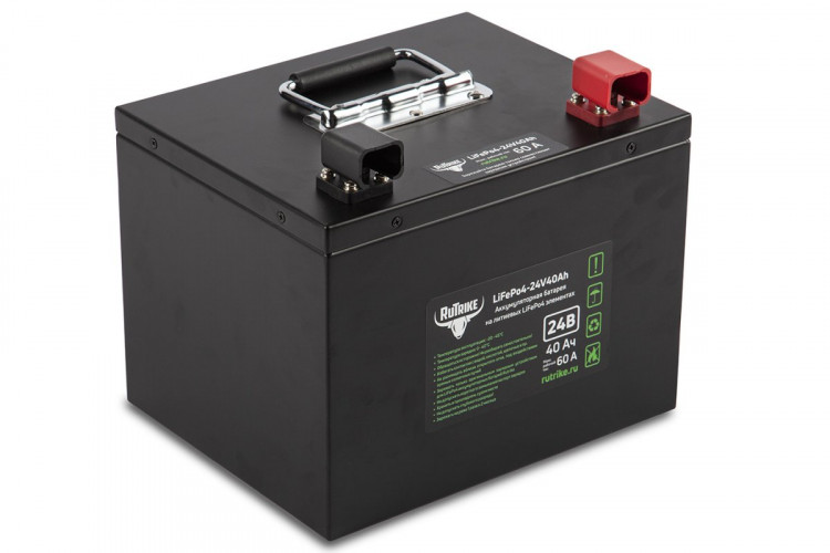Тяговый железо-фосфатный аккумулятор RuTrike LiFePO4 24V40Ah (60A) в Нижнем Новгороде