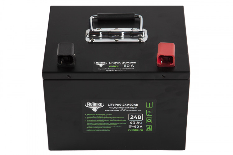 Тяговый железо-фосфатный аккумулятор RuTrike LiFePO4 24V40Ah (60A) в Нижнем Новгороде