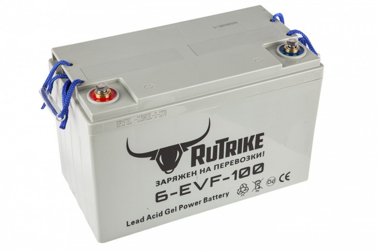 Тяговый гелевый аккумулятор RuTrike 6-EVF-100A (12V100A/H C3) в Нижнем Новгороде