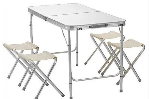 Набор стол раскладной водостойкий 120х60 и 4 табурета в Нижнем Новгороде