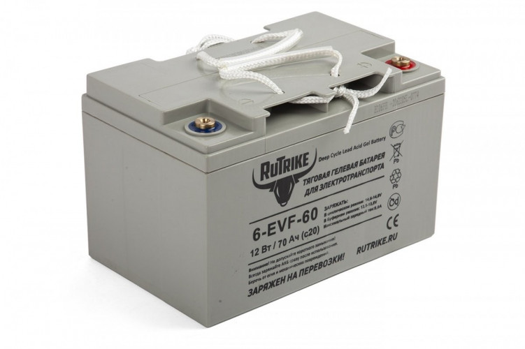 Тяговый гелевый аккумулятор RuTrike 6-EVF-60A (12V60A/H C3) в Нижнем Новгороде