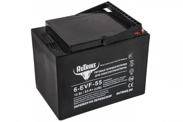 Тяговый гелевый аккумулятор RuTrike 6-EVF-55A (12V55A/H C3) в Нижнем Новгороде